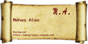 Méhes Alex névjegykártya